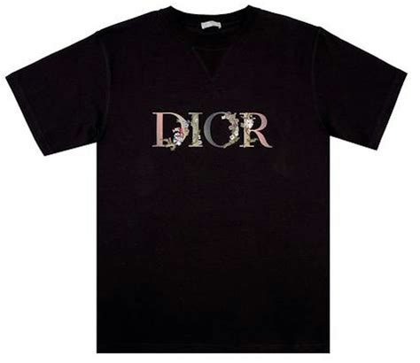 dior tshirt gold naked|Embroidered T.